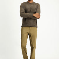 Orta Vizon Bisiklet Yaka Regular Fit Desenli Triko Kazak