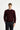 Koyu Bordo Bisiklet Yaka Regular Fit Desenli Triko Kazak