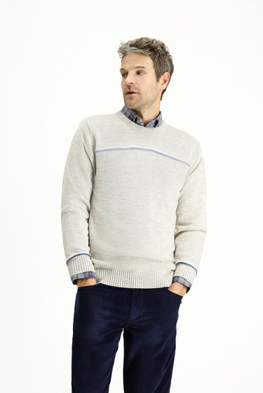 Taş Bisiklet Yaka Regular Fit Desenli Triko Kazak