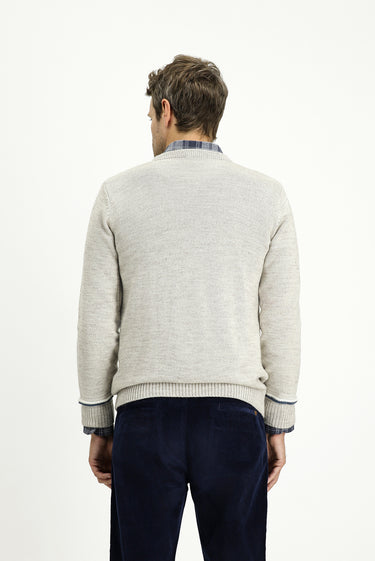 Taş Bisiklet Yaka Regular Fit Desenli Triko Kazak