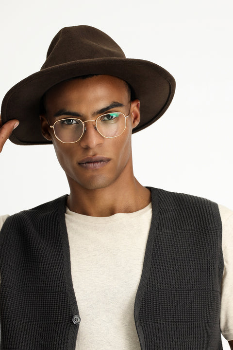 Koyu Antrasit Melanj V Yaka Düğmeli Regular Fit Desenli Pamuklu Triko Yelek