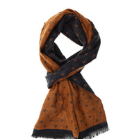 Koyu Lacivert Desenli Atkı