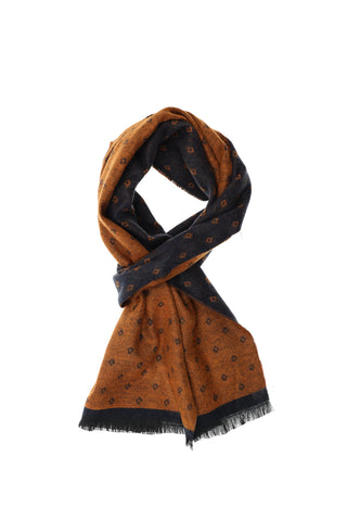  Koyu Lacivert Desenli Atkı