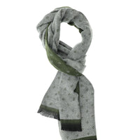 Orman Yeşili Desenli Atkı