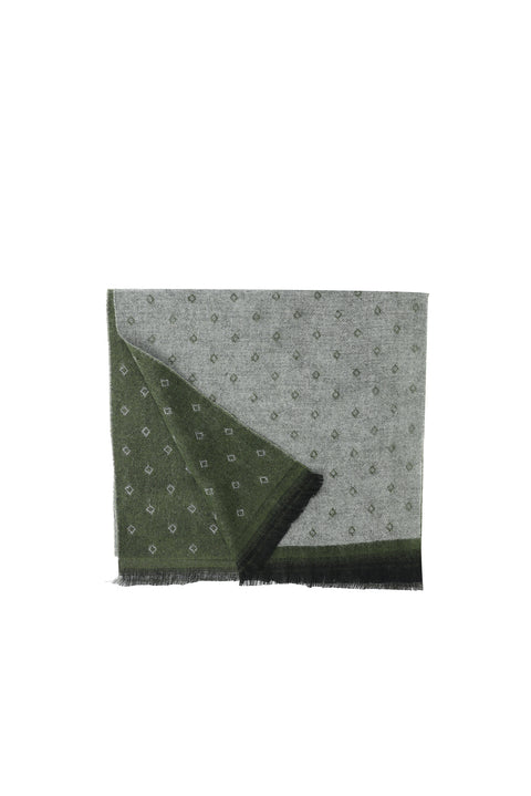 Orman Yeşili Desenli Atkı