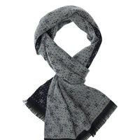 Koyu Lacivert Desenli Atkı