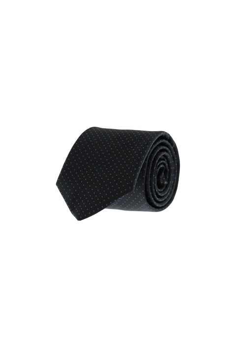 Siyah Mikro Desenli Kravat