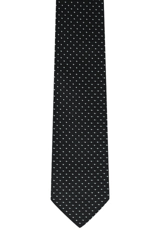  Siyah Mikro Desenli Kravat