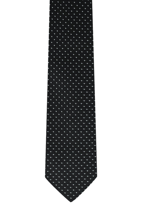 Siyah Mikro Desenli Kravat