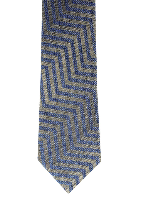 Koyu Lacivert Desenli Kravat