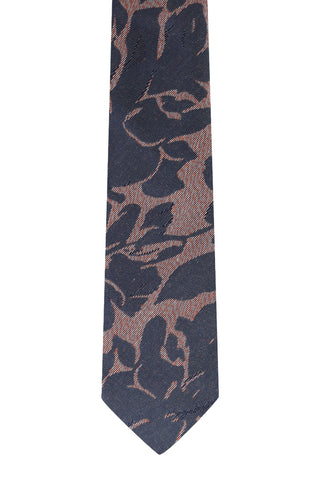  Koyu Lacivert Desenli Kravat