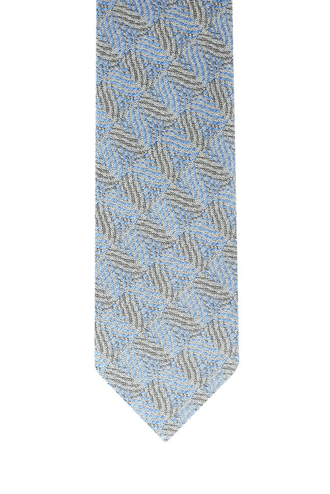 Açık Mavi Desenli Kravat