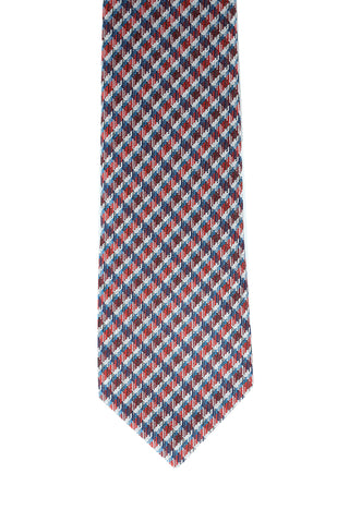  Koyu Kırmızı Desenli Kravat