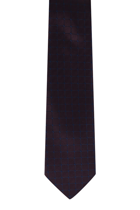 Dark Burgundy Patterned Tie