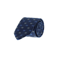 Koyu Lacivert Desenli Kravat