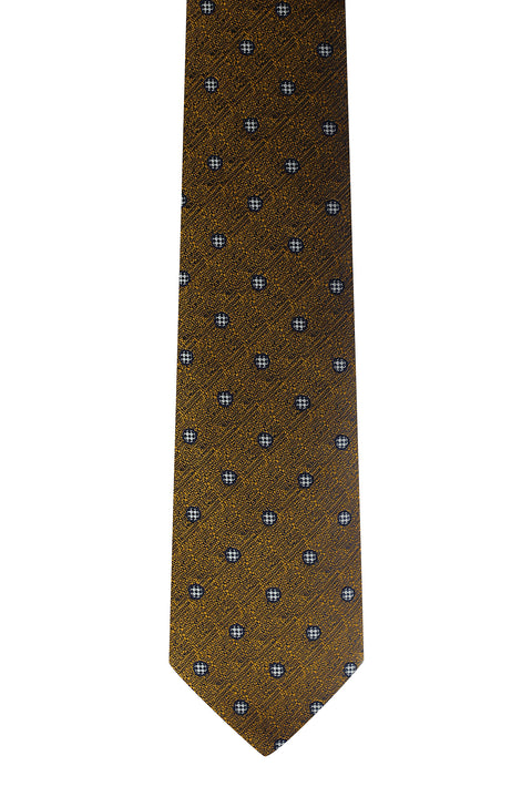 Koyu Lacivert Desenli Kravat