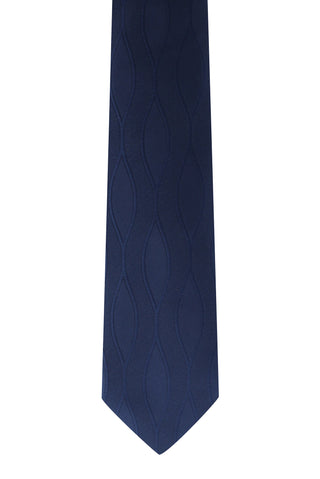  Koyu Lacivert Desenli Kravat