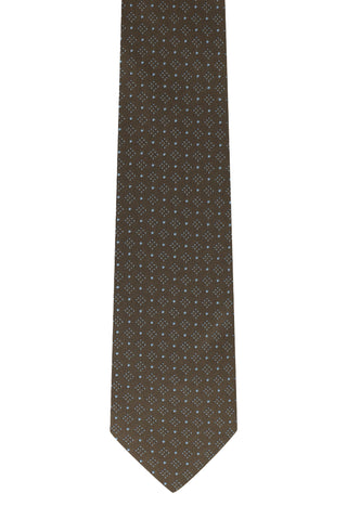  Orta Kahve Desenli Kravat