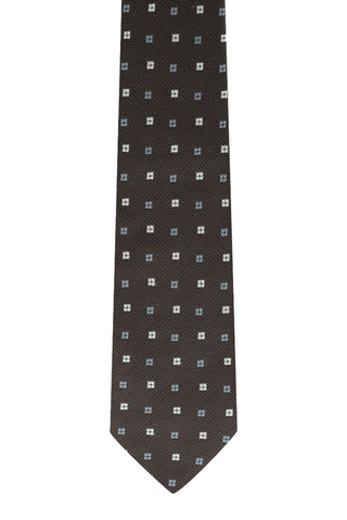  Koyu Kahve Desenli Kravat