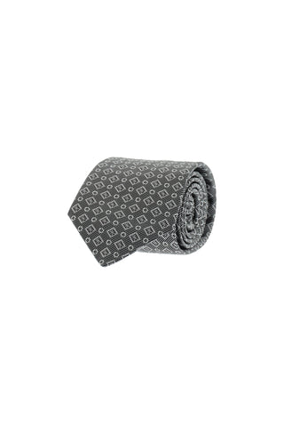  Orta Füme Desenli Kravat