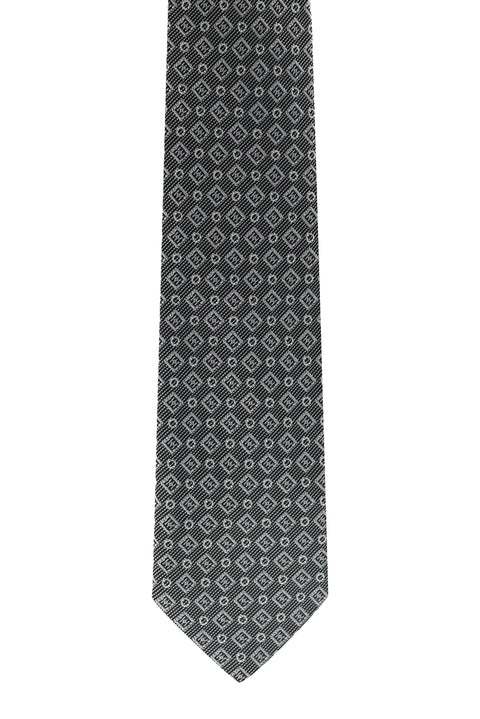 Orta Füme Desenli Kravat