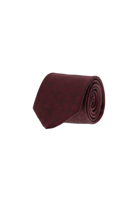 Dark Burgundy Patterned Tie