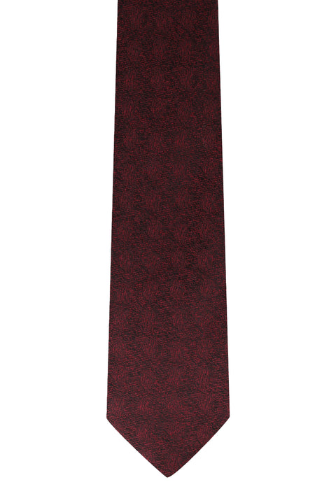 Dark Burgundy Patterned Tie
