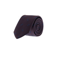 Koyu Bordo Desenli Kravat