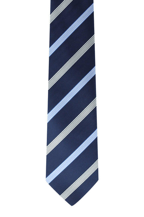 Dark Navy Striped Tie