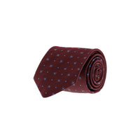 Koyu Bordo Puantiye Desenli Kravat