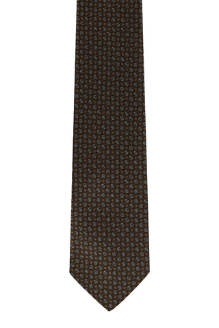  Orta Kahve Desenli Kravat