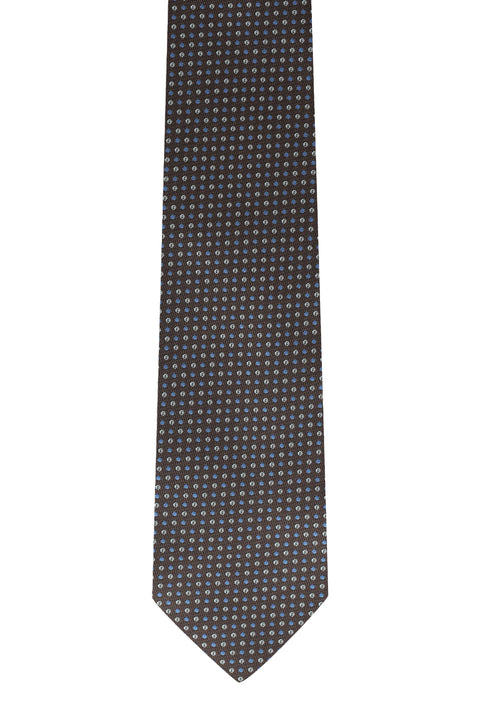 Orta Kahve Puantiye Desenli Kravat