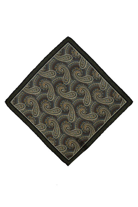 Koyu Kahve Desenli Mendil