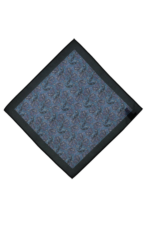 Koyu Mavi  Desenli Mendil