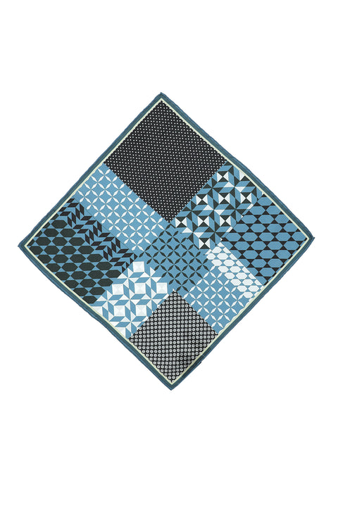 Blue Patterned Handkerchief