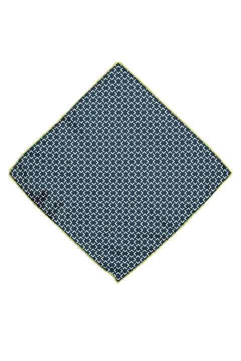 Koyu Lacivert Desenli Mendil