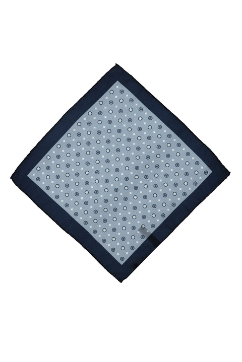 Açık Mavi Desenli Mendil