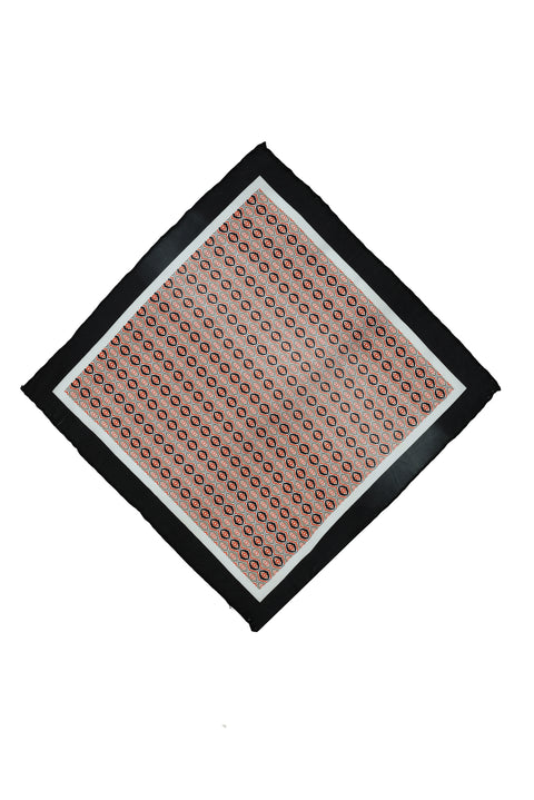 Dark Burgundy Patterned Handkerchief