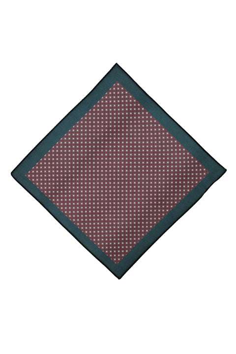 Koyu Bordo Desenli Mendil