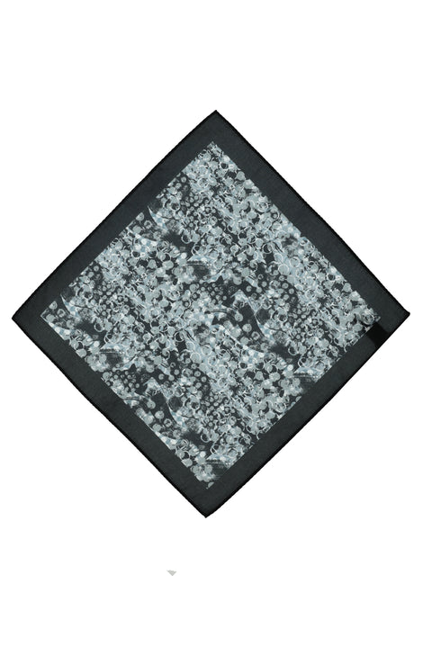 Black Patterned Handkerchief