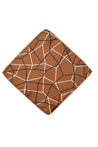  Orta Kahve Desenli Mendil