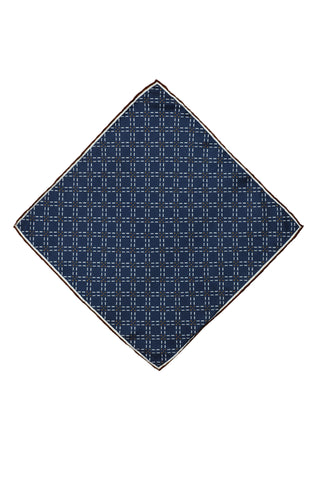  Koyu Lacivert Desenli Mendil