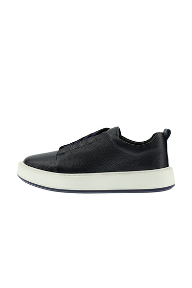  Koyu Lacivert Sneaker Deri Ayakkabı