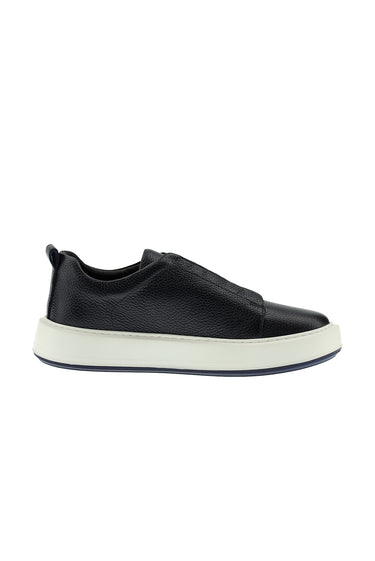  Koyu Lacivert Sneaker Deri Ayakkabı
