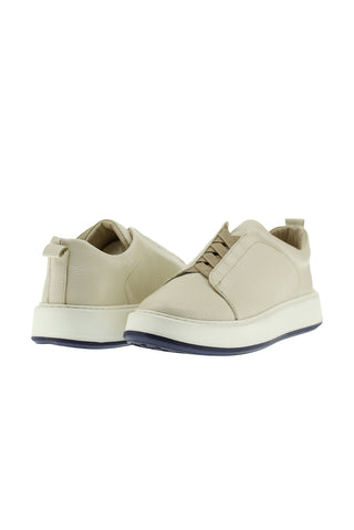  Orta Bej Sneaker Deri Ayakkabı