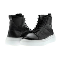 Koyu Lacivert Deri Bot