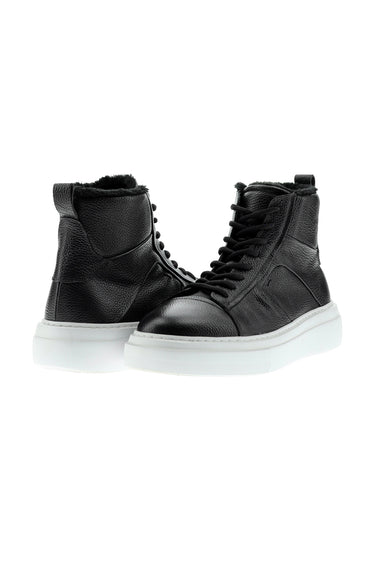 Koyu Lacivert Deri Bot