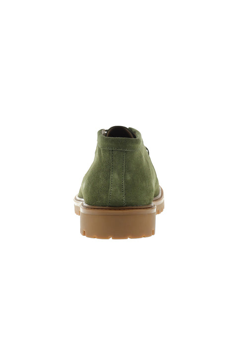 Medium Khaki Suede Leather Boots
