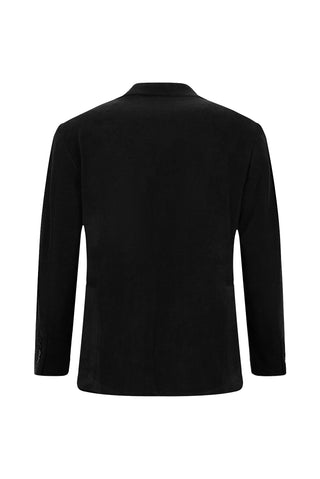  Siyah Relaxed Fit Rahat Kesim Çizgili Ceket