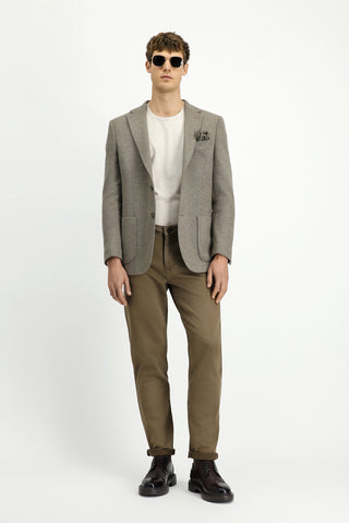  Orta Vizon Slim Fit Dar Kesim Yünlü Spor Ceket